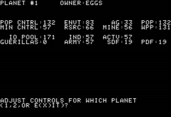 Imperium Galactum screenshot 3 for Commodore 64